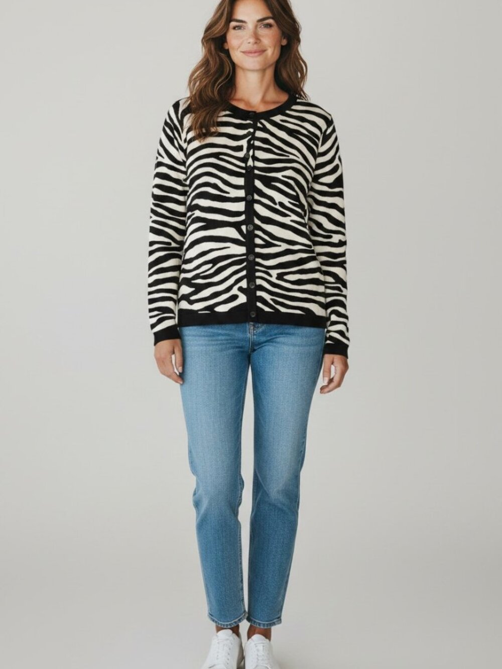 Linea by Louis Dell'Olio - Zebra striped cardigan - Adorable!